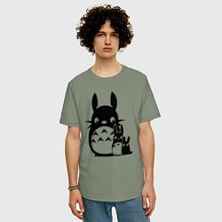 Футболка оверсайз мужская Totoros, цвет: авокадо — фото 2