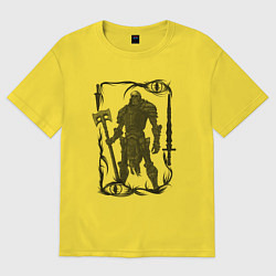 Футболка оверсайз мужская Skeleton warrior, цвет: желтый