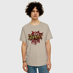 Футболка оверсайз мужская Slipknot original, цвет: миндальный — фото 2