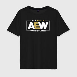 Футболка оверсайз мужская All Elite Wrestling AEW, цвет: черный