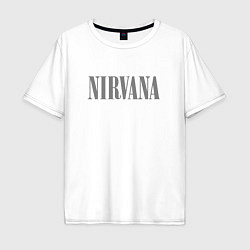 Футболка оверсайз мужская Nirvana black album, цвет: белый