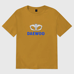 Футболка оверсайз мужская Daewoo sport auto logo, цвет: горчичный