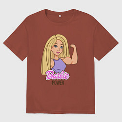 Мужская футболка оверсайз Barbie power