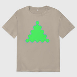 Мужская футболка оверсайз Треугольник с окружностями