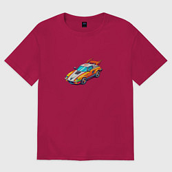 Мужская футболка оверсайз Игрушечный гоночный автомобиль