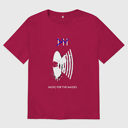 Футболка оверсайз мужская Depeche Mode - for the masses bong, цвет: маджента