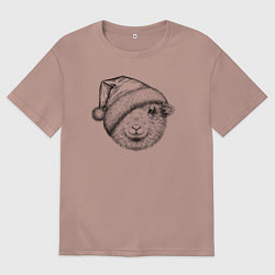 Мужская футболка оверсайз Новогодняя овечка