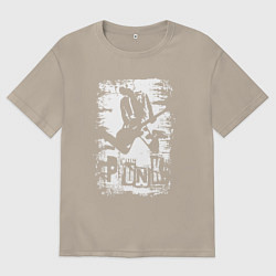 Мужская футболка оверсайз Punk music