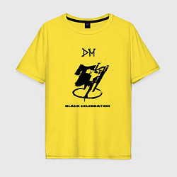 Футболка оверсайз мужская Depeche Mode - black celebration box, цвет: желтый