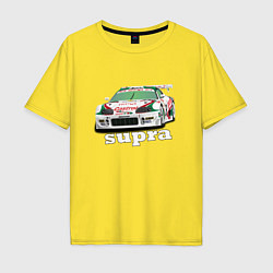 Футболка оверсайз мужская Toyota Supra Castrol 36, цвет: желтый