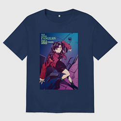 Мужская футболка оверсайз Евангелион Мисато Кацураги