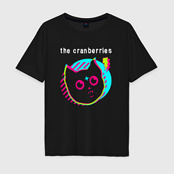 Футболка оверсайз мужская The Cranberries rock star cat, цвет: черный