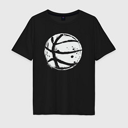 Футболка оверсайз мужская Basket balls, цвет: черный