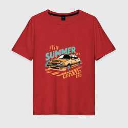 Футболка оверсайз мужская My Summer Car Toyota Corolla, цвет: красный