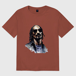 Футболка оверсайз мужская Snoop dog, цвет: кирпичный