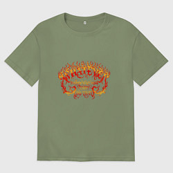 Мужская футболка оверсайз Cделай свою душу счастливой