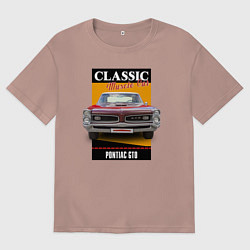 Мужская футболка оверсайз Американский маслкар 60-х Pontiac GTO