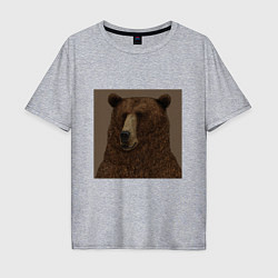 Мужская футболка оверсайз Медведь странный
