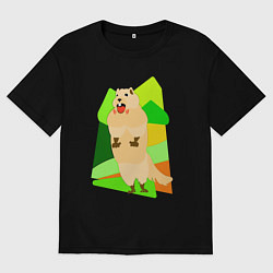 Мужская футболка оверсайз Кричит суслик