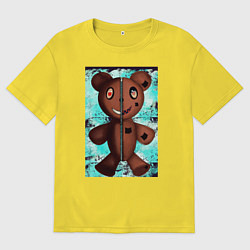 Мужская футболка оверсайз Криповый медведь