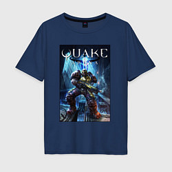 Футболка оверсайз мужская Quake arena - Ranger, цвет: тёмно-синий