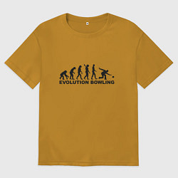 Мужская футболка оверсайз Эволюция боулинга