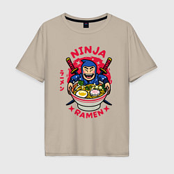 Мужская футболка оверсайз Ninja ramen