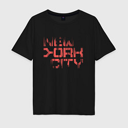 Футболка оверсайз мужская New york city streetwear, цвет: черный