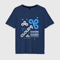 Мужская футболка оверсайз Cloud9 - geometry