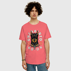 Футболка оверсайз мужская Без оков, цвет: коралловый — фото 2