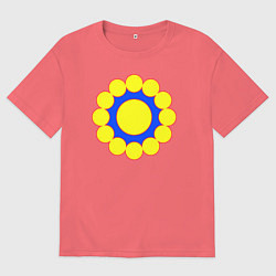 Мужская футболка оверсайз Соединение окружностей в круге