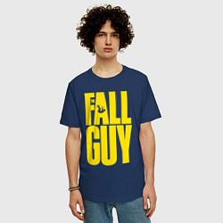 Футболка оверсайз мужская The fall guy logo, цвет: тёмно-синий — фото 2