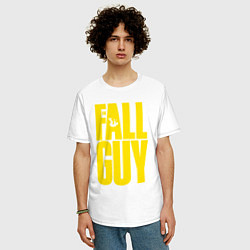 Футболка оверсайз мужская The fall guy logo, цвет: белый — фото 2