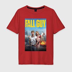 Мужская футболка оверсайз Ryan Gosling and Emily Blunt the fall guy