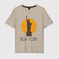 Мужская футболка оверсайз Город Нью-Йорк