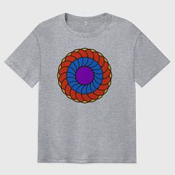 Мужская футболка оверсайз Колесо геометрии