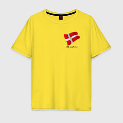 Футболка оверсайз мужская Im Danish - motto, цвет: желтый