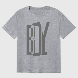 Мужская футболка оверсайз Слово из больших букв - boy