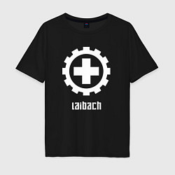 Футболка оверсайз мужская Laibach - Cross, цвет: черный