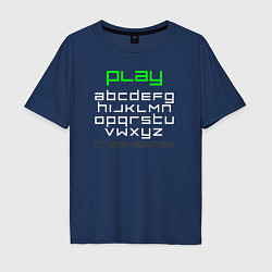 Мужская футболка оверсайз Play abcd алфавит