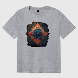 Мужская футболка оверсайз Лотос звезда