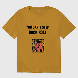 Мужская футболка оверсайз You cant stop rock roll