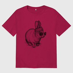 Мужская футболка оверсайз Стильный зайчишка