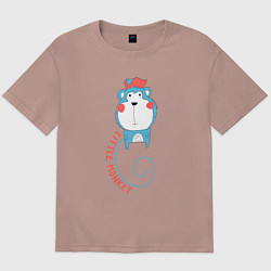 Футболка оверсайз мужская Little monkey, цвет: пыльно-розовый