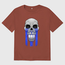 Мужская футболка оверсайз Плачущий череп