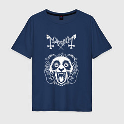 Футболка оверсайз мужская Mayhem rock panda, цвет: тёмно-синий