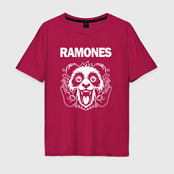 Мужская футболка оверсайз Ramones rock panda