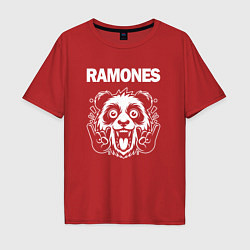 Мужская футболка оверсайз Ramones rock panda