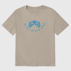 Мужская футболка оверсайз Игры - лучшая работа в мире