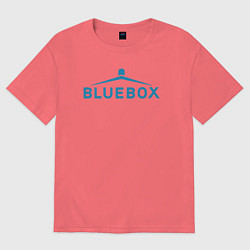 Футболка оверсайз мужская Доктор Кто Bluebox, цвет: коралловый